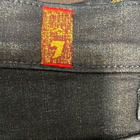 7 For All Mankind coated black skinny jeans, Size 26 - Picture 8 of 13